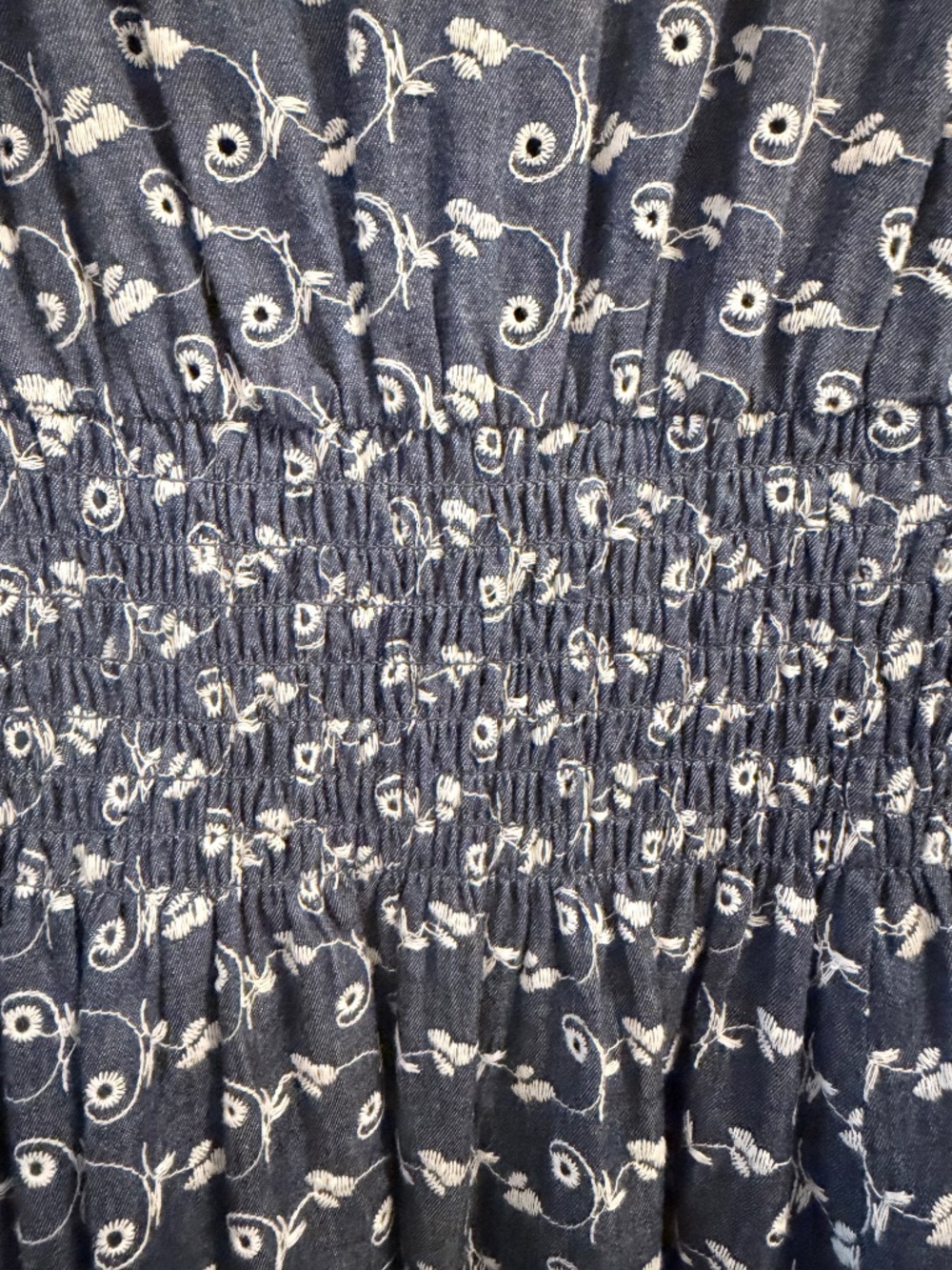 Kate Spade Broome Street Embroidered Chambray Dress Blue White Size 10 NWOT - Picture 11 of 13